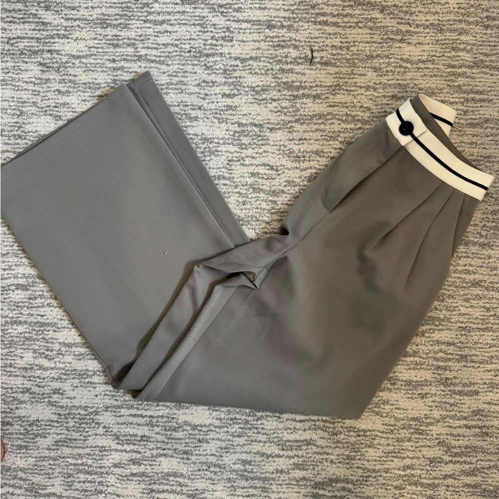 2 piece set- Tube Top and Contrast Waistband Pants Set - Picture 6 of 12